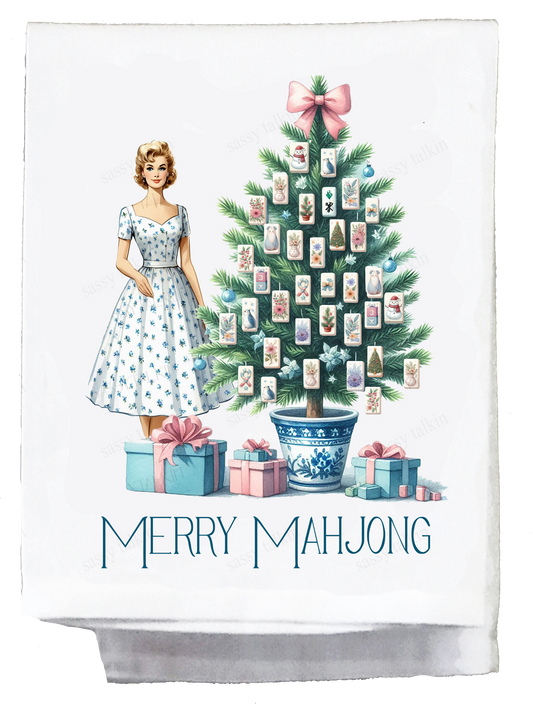 Sassy Girl, Christmas, Pink, Merry Mahjong
