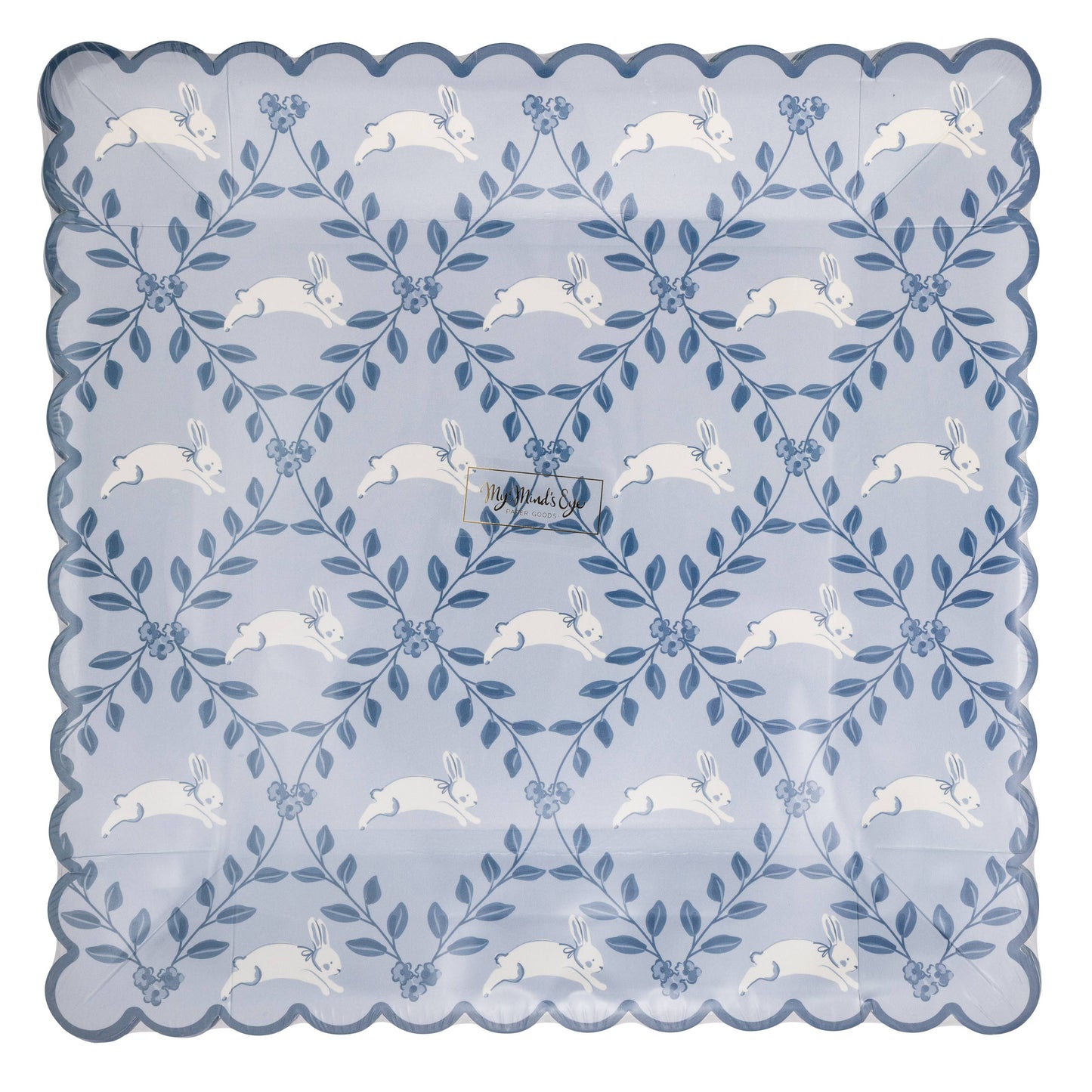 BLU1241 - Diamond Bunny Pattern 9" Plate