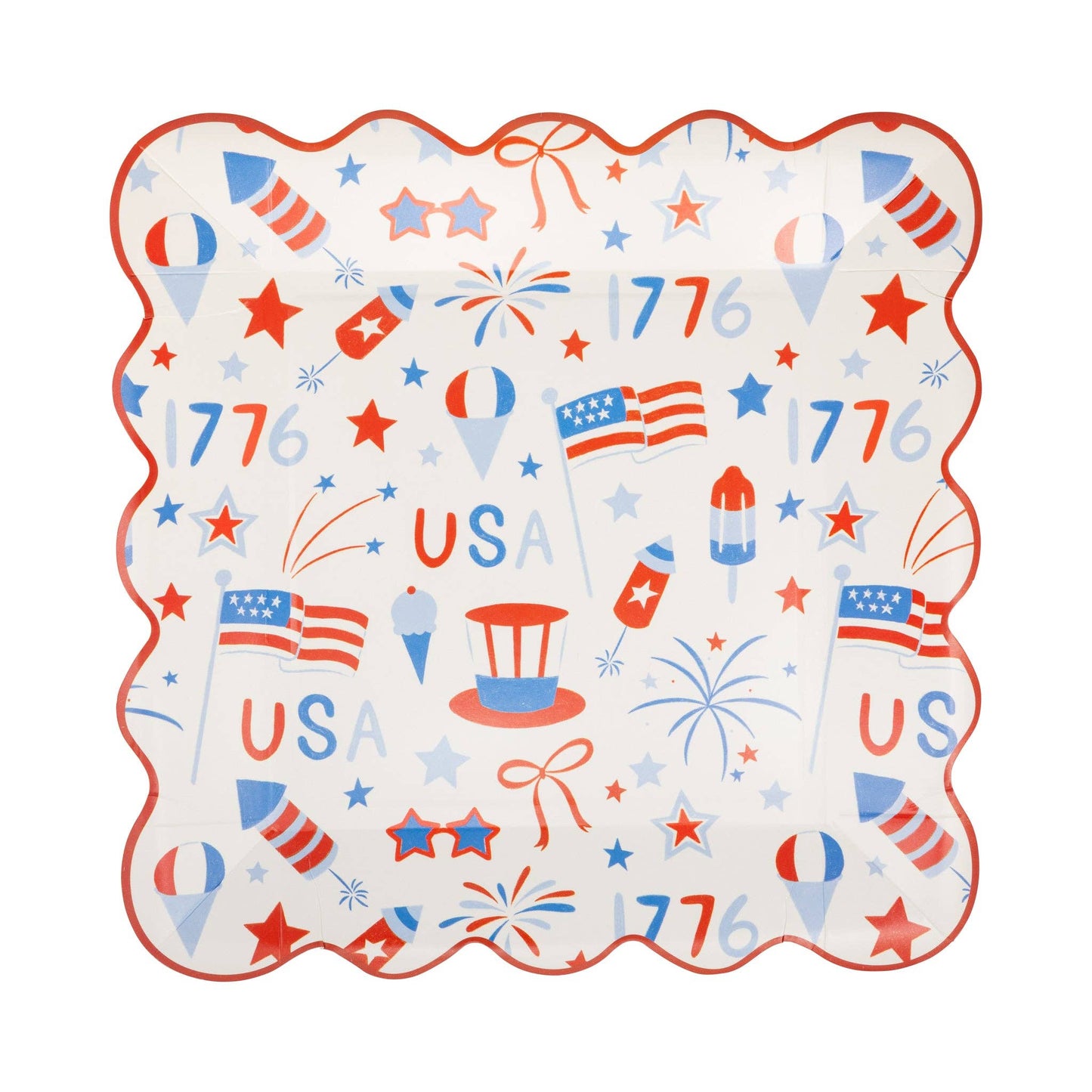 USA1241 - USA Icons Paper Plate - 9"