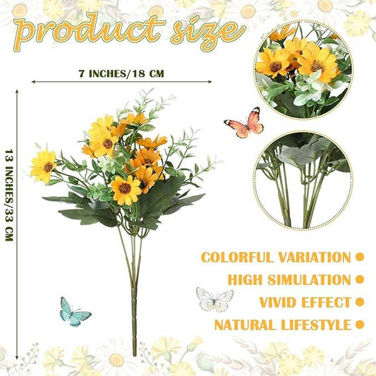 UV-Resistant Artificial Daisy Flower Bundle