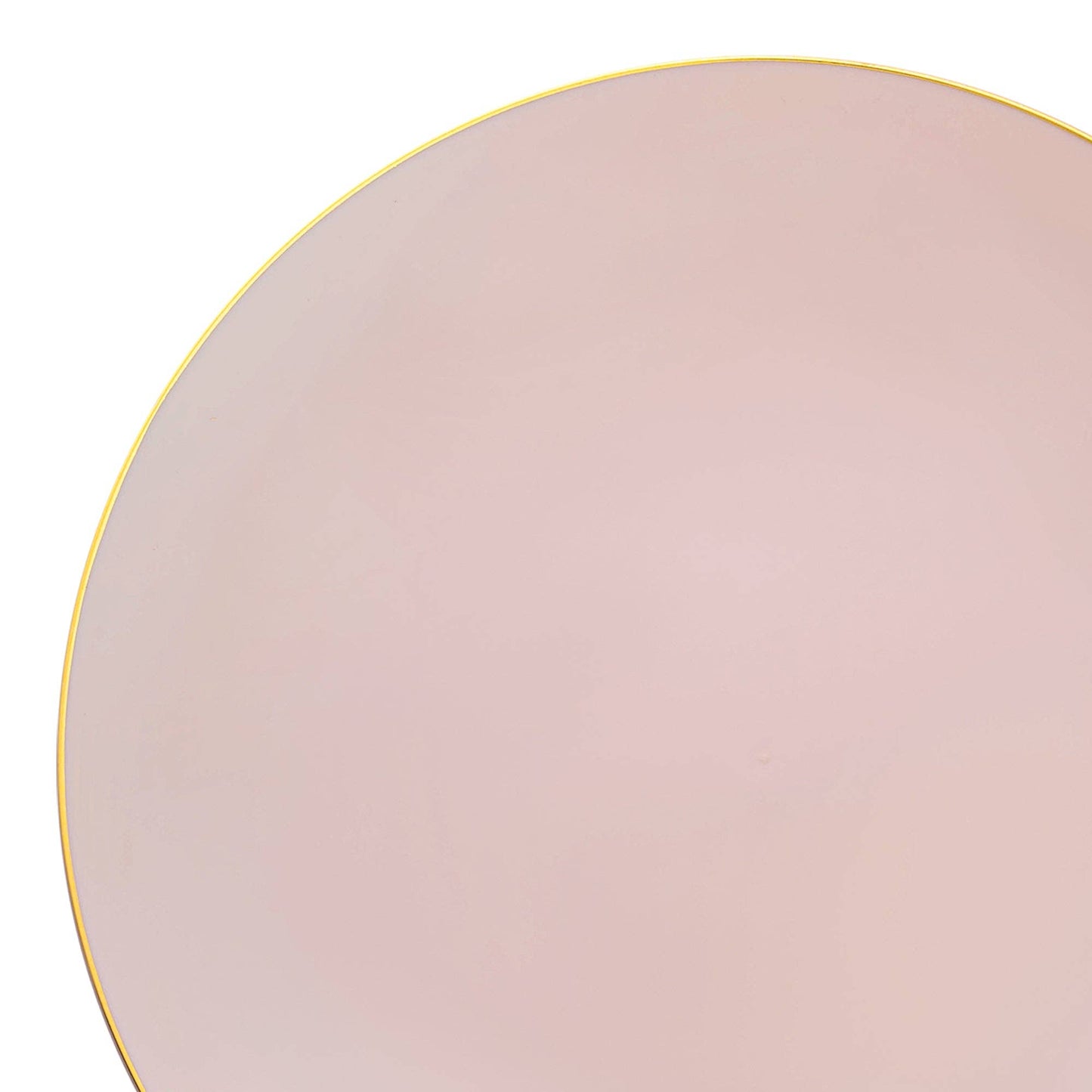 7.5" Pink with Gold Rim Plastic Salad Plates