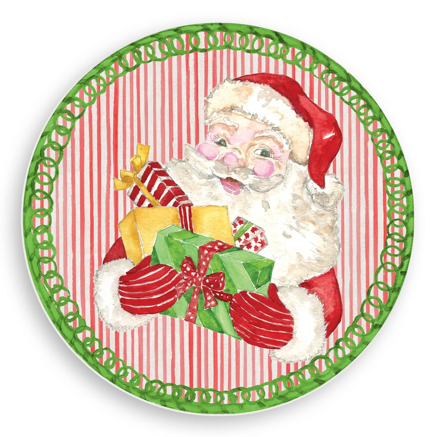 Santa with Presents Vinyl Placemat