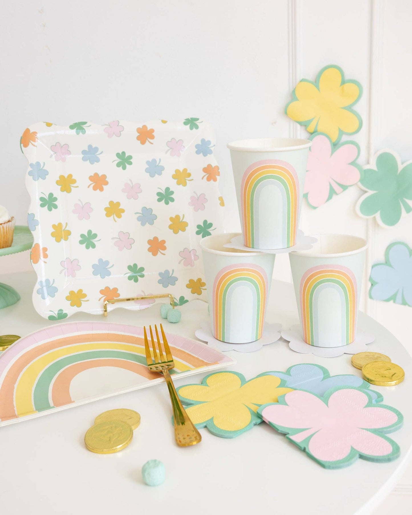 PSP1239 - Pastel Shamrock Cocktail Napkin Set