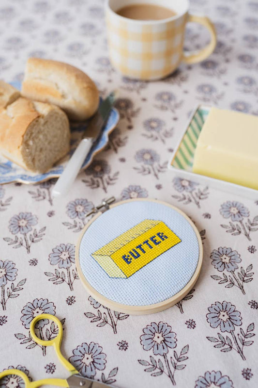 Butter Cross Stitch Kit for Beginners
