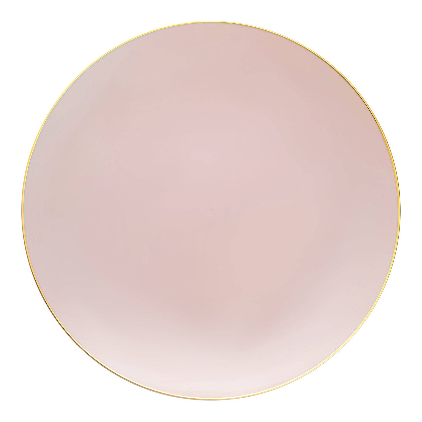 10.25" Pink with Gold Plastic Dinner Plates