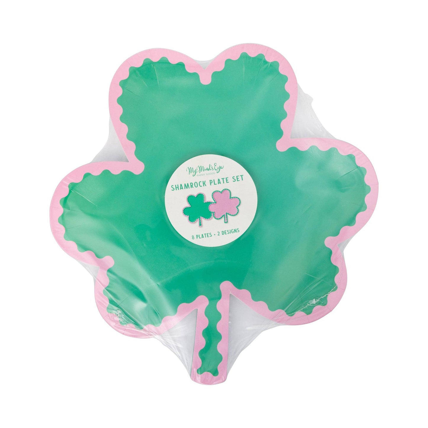 SPD1242 - Pink and Green Shamrock Plate Set
