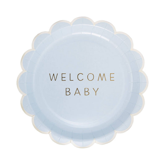 BAB1143 - Welcome Baby Blue Plate