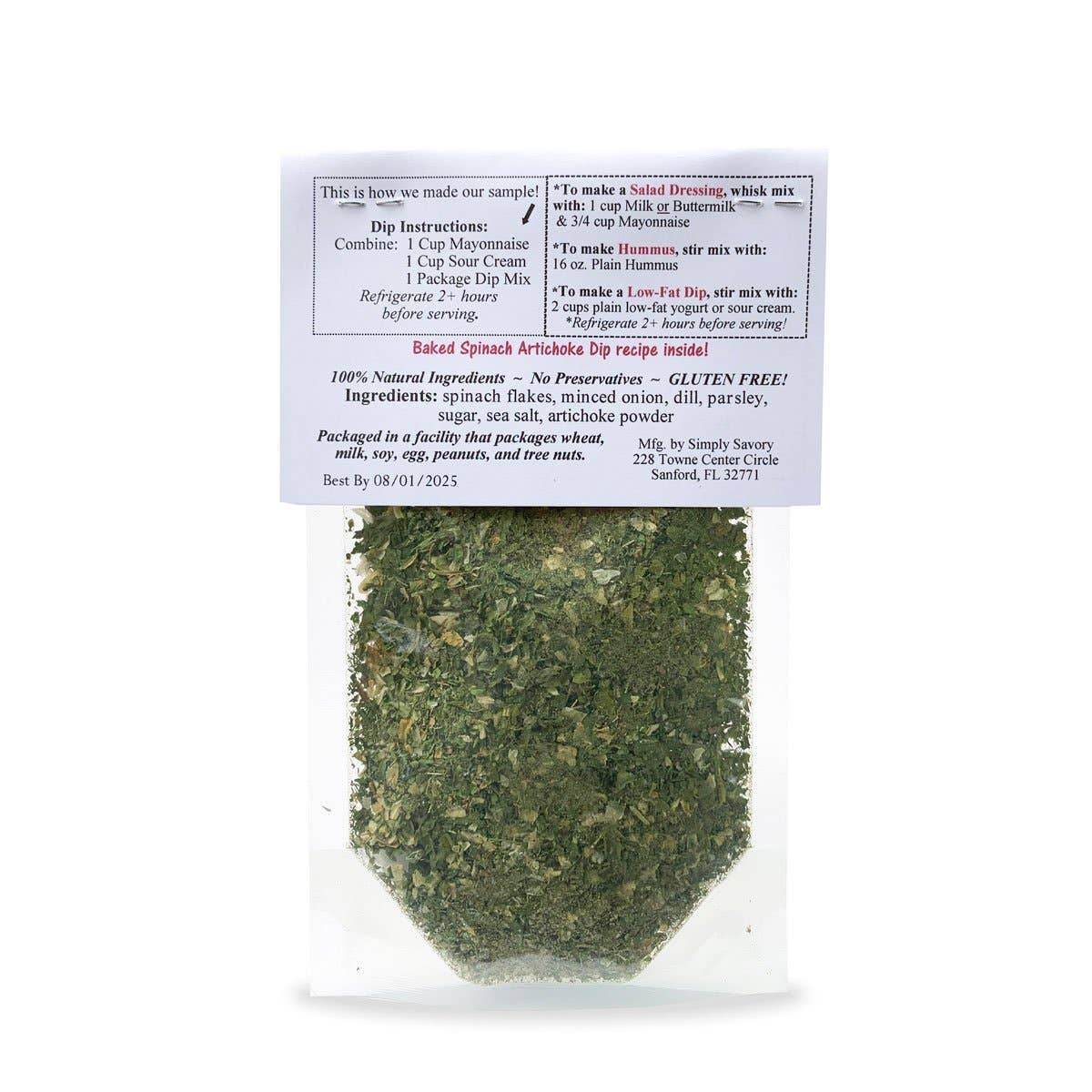 Spinach Artichoke Dip Mix