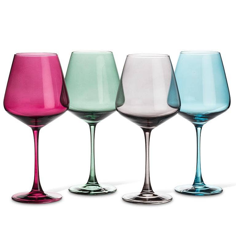Oversize Red Wine Glass-Green-9"H(18oz)
