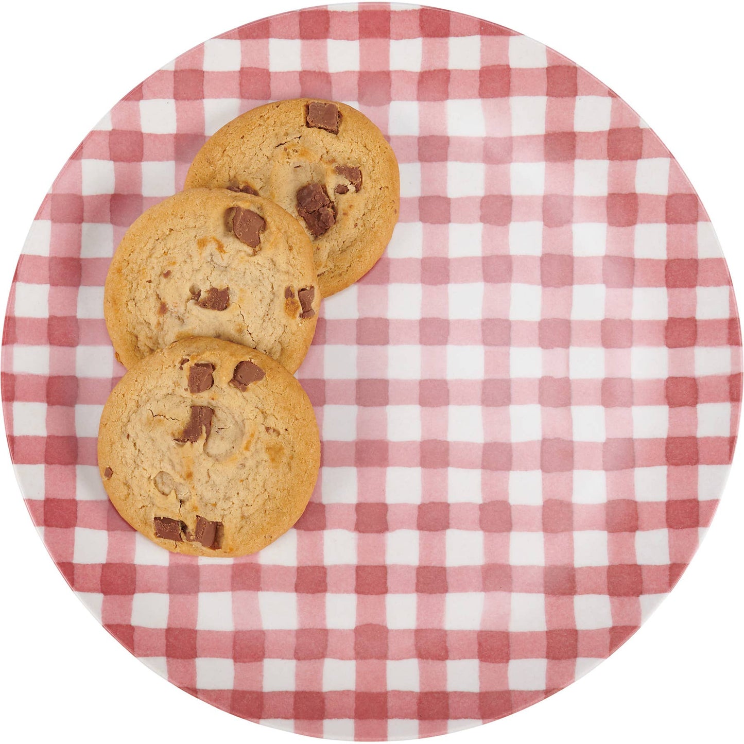 Red Gingham Large Plate