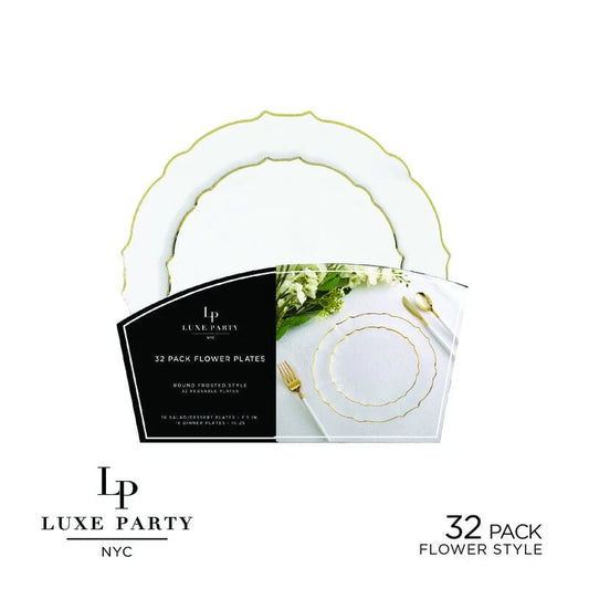 Luxe Party Flower Design Plates (32 pack)
