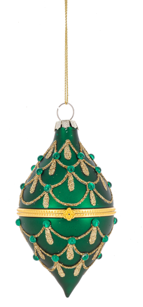 Glittered Hinged Drop Ornaments