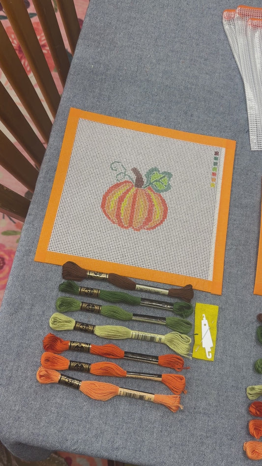 Pumpkin needlepoint