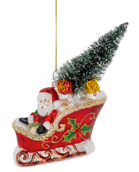 Santa in Sleigh Ornament