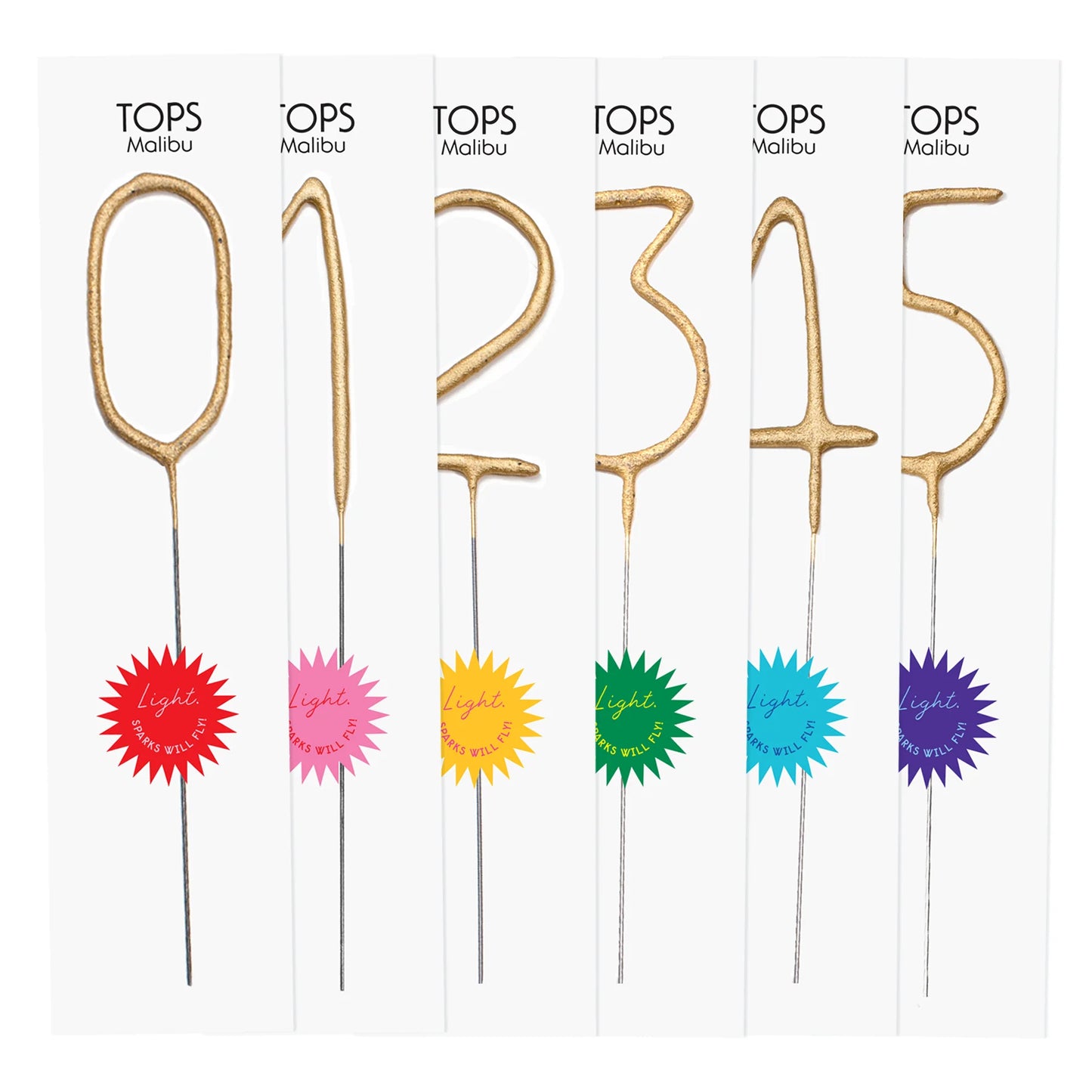TOPS Big Golden Sparkler Wand Numbers